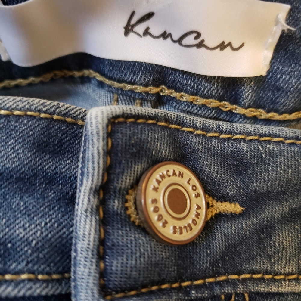 Kan can skinny hem cuffed jean